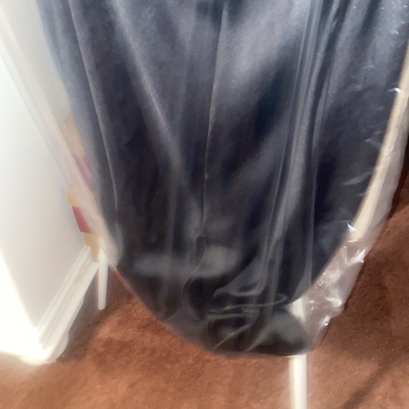 Zara black satin effect dress with back cut out small - Picture 12 of 12